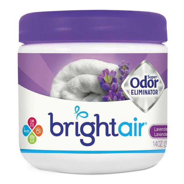 BRIGHT Air® Super Odor Eliminator, Lavender and Fresh Linen, Purple, 14 oz Jar (BRI900014) Each
