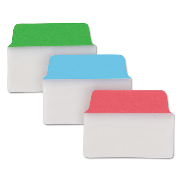 Avery® Ultra Tabs Repositionable Tabs, Standard: 2" x 1.5", 1/5-Cut, Assorted Colors (Blue, Green and Red), 48/Pack (AVE74757)