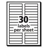 Avery® Permanent TrueBlock File Folder Labels with Sure Feed Technology, 0.66 x 3.44, White, 30/Sheet, 50 Sheets/Box (AVE5066) Box of 1500