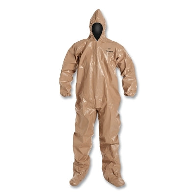 Dupont Tychem CPF3 Coveralls with attached Hood and Socks, Tan, 3X-Large (251-C3122T-3X) 6 EA / CA