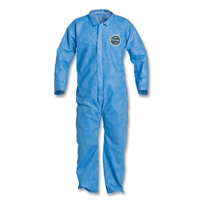 Dupont Proshield® 10 Coverall, Collar, Open Wrists and Ankles, Zipper Front, Storm Flap, Blue, X-Large (251-PB120SB-XL) 25 EA / CA