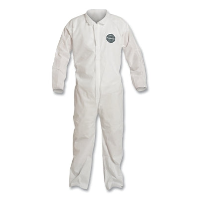 Dupont Proshield® 10 Coverall, Collar, Open Wrists and Ankles, Zipper Front, Storm Flap, White, 3X-Large (251-PB120SW-3XL) 25 EA / CA