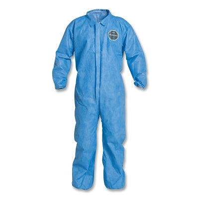 Dupont Proshield® 10 Coverall, Collar, Elastic Wrists and Ankles, Zipper Front, Storm Flap, Blue, X-Large (251-PB125SB-XL) 25 EA / CA