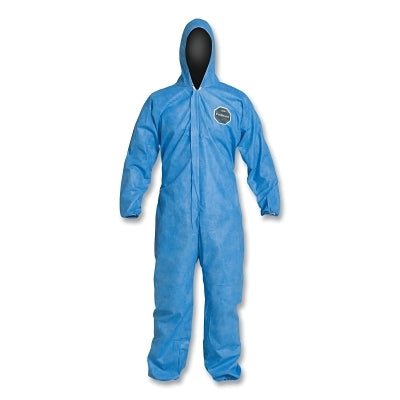 Dupont Proshield® 10 Coverall, Serged Seams, Attached Hood, Elastic Wrists and Ankles, Zipper Front, Storm Flap, Blue, 2X-Large (251-PB127SB-2XL) 25 EA / CA
