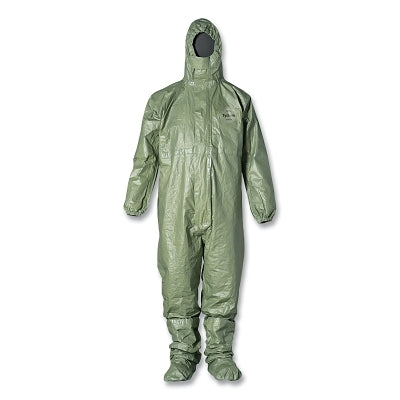 Dupont Tychem 2000 SFR Protective Coveralls, Hooded Coverall, Green, X-Large (251-QS127TGRXL000400) 4 EA / CA