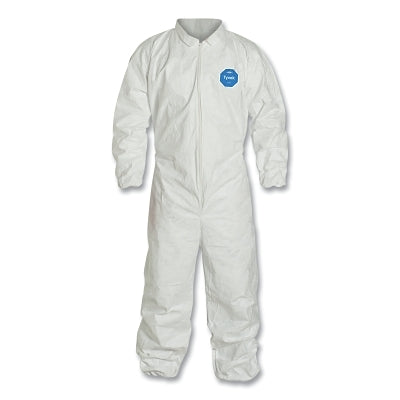 Dupont Tyvek® 400 Coveralls, Serged Seams, Collar, Elas Waist, Elas Wrists/Ankles, Front Zip, Storm Flap, WH, 6XL, Std (251-TY125S-6X) 25 EA / CA