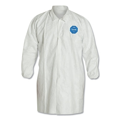Dupont Tyvek® Lab Coats No Pockets Knee Length, 3X-Large, White (251-TY211S-3XL) 30 EA / CA