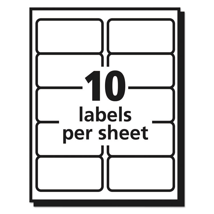 Avery® Matte Clear Easy Peel Mailing Labels w/ Sure Feed Technology, Inkjet Printers, 2 x 4, Clear, 10/Sheet, 10 Sheets/Pack (AVE18663)