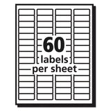 Avery® Matte Clear Easy Peel Mailing Labels w/ Sure Feed Technology, Laser Printers, 0.66 x 1.75, Clear, 60/Sheet, 10 Sheets/Pack (AVE15695)