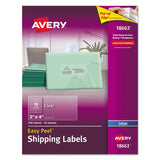 Avery® Matte Clear Easy Peel Mailing Labels w/ Sure Feed Technology, Inkjet Printers, 2 x 4, Clear, 10/Sheet, 10 Sheets/Pack (AVE18663)