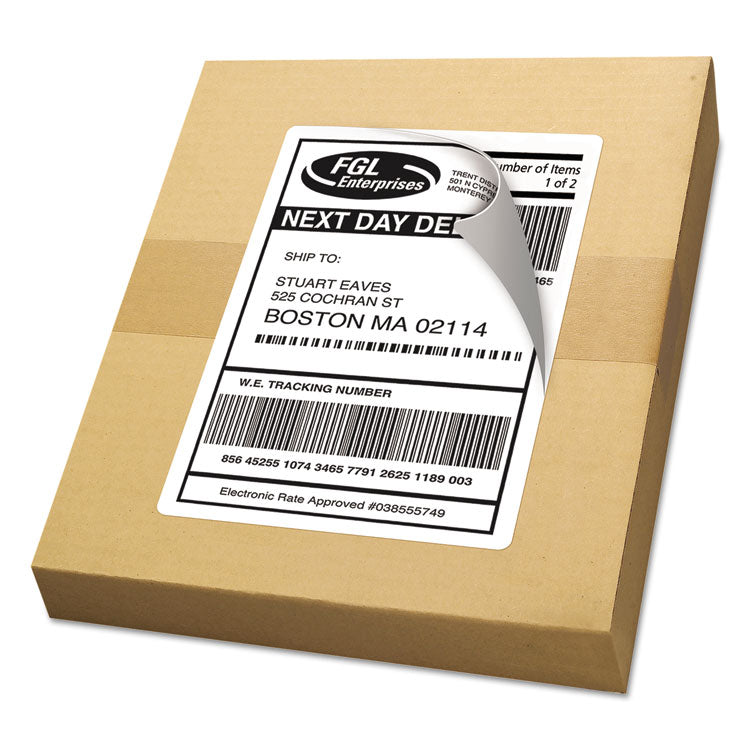 Avery® Shipping Labels w/ TrueBlock Technology, Inkjet Printers, 5.5 x 8.5, White, 2/Sheet, 25 Sheets/Pack (AVE8126) Pack of 25