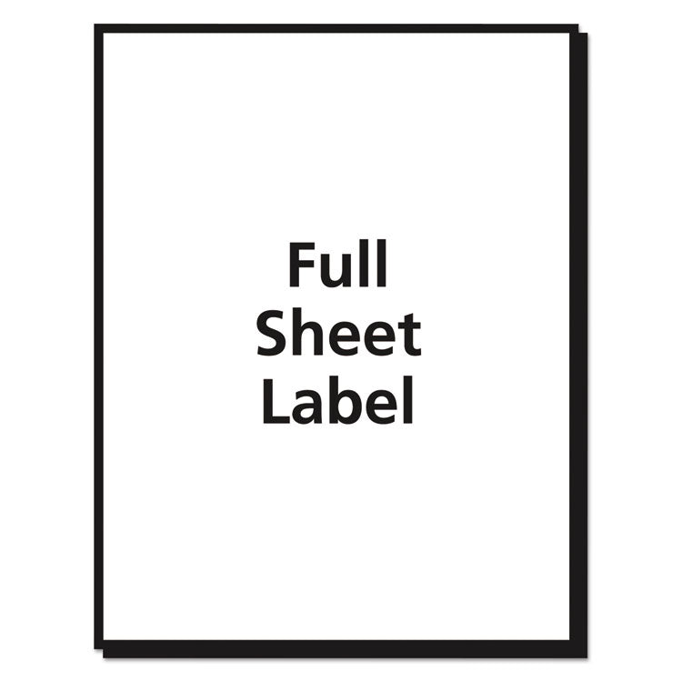 Avery® Matte Clear Shipping Labels, Inkjet Printers, 8.5 x 11, Clear, 25/Pack (AVE8665) Pack of 25