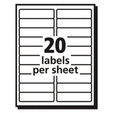 Avery® Matte Clear Easy Peel Mailing Labels w/ Sure Feed Technology, Laser Printers, 1 x 4, Clear, 20/Sheet, 50 Sheets/Box (AVE5661)