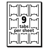 Avery® Laser Printable Hanging File Tabs, 1/5-Cut, White, 2.06" Wide, 90/Pack (AVE5567)