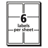 Avery® Matte Clear Easy Peel Mailing Labels w/ Sure Feed Technology, Laser Printers, 3.33 x 4, Clear, 6/Sheet, 10 Sheets/Pack (AVE15664)