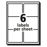 Avery® Matte Clear Easy Peel Mailing Labels w/ Sure Feed Technology, Laser Printers, 3.33 x 4, Clear, 6/Sheet, 50 Sheets/Box (AVE5664)