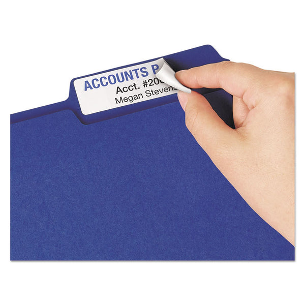 Avery® Removable File Folder Labels with Sure Feed Technology, 0.94 x 3.44, White, 18/Sheet, 25 Sheets/Pack (AVE8425)