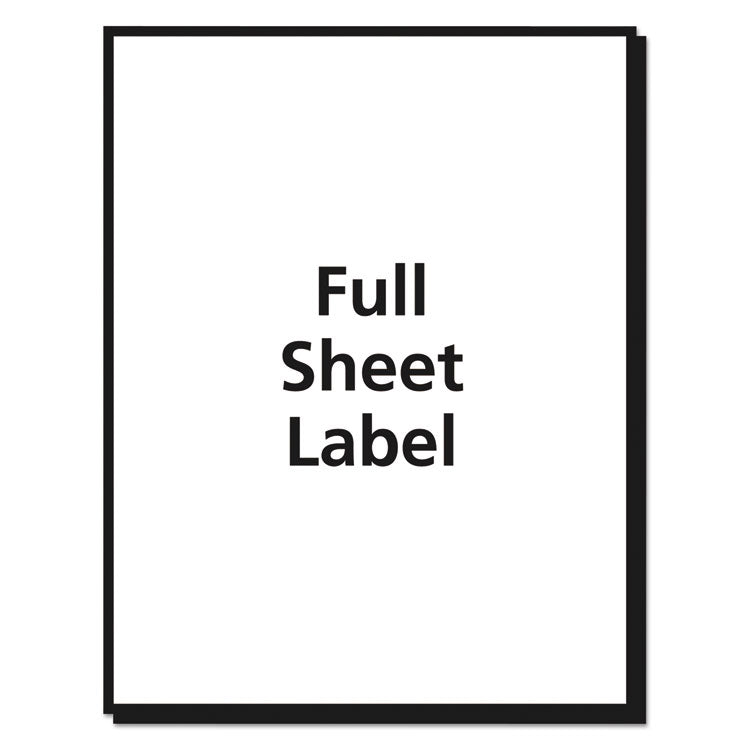 Avery® Matte Clear Shipping Labels, Inkjet Printers, 8.5 x 11, Clear, 10/Pack (AVE18665) Pack of 10