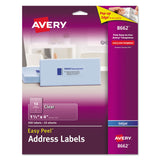 Avery® Matte Clear Easy Peel Mailing Labels w/ Sure Feed Technology, Inkjet Printers, 1.33 x 4, Clear, 14/Sheet, 25 Sheets/Pack (AVE8662)