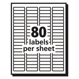 Avery® Matte Clear Easy Peel Mailing Labels w/ Sure Feed Technology, Laser Printers, 0.5 x 1.75, Clear, 80/Sheet, 25 Sheets/Box (AVE5667)