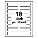 Avery® Removable File Folder Labels with Sure Feed Technology, 0.94 x 3.44, White, 18/Sheet, 25 Sheets/Pack (AVE8425)