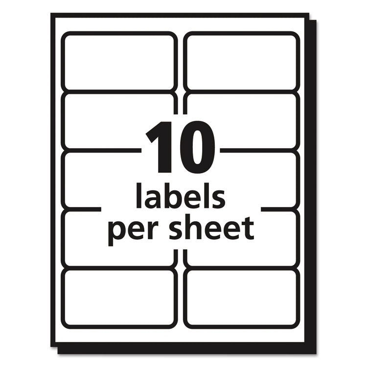 Avery® Matte Clear Easy Peel Mailing Labels w/ Sure Feed Technology, Inkjet Printers, 2 x 4, Clear, 10/Sheet, 25 Sheets/Pack (AVE8663) Pack of 250