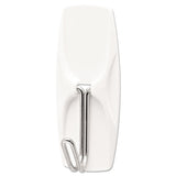 Command™ General Purpose Wire Hooks, Medium, Metal, White, 2 lb Capacity, 7 Hooks and 8 Strips/Pack (MMM17065VPES) Pack of 7