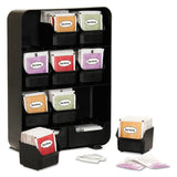 Mind Reader Baggy Nine-Drawer Tea Bag and Accessory Holder, 10.24 x 4.33 x 13.11, Black (EMSTBORGBLK) Each