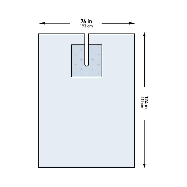 McKesson EENT Drape EENT Split Drape 76 W X 124 L Inch Sterile (1101300_PK) 1/PK
