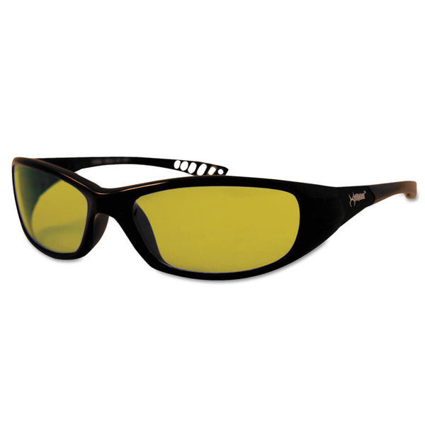 KleenGuard™ V40 HellRaiser Safety Glasses, Black Frame, Amber Lens (KCC20541) Each