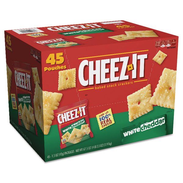 Sunshine® Cheez-it Crackers, 1.5 oz Bag, White Cheddar, 45/Carton (KEB10892)