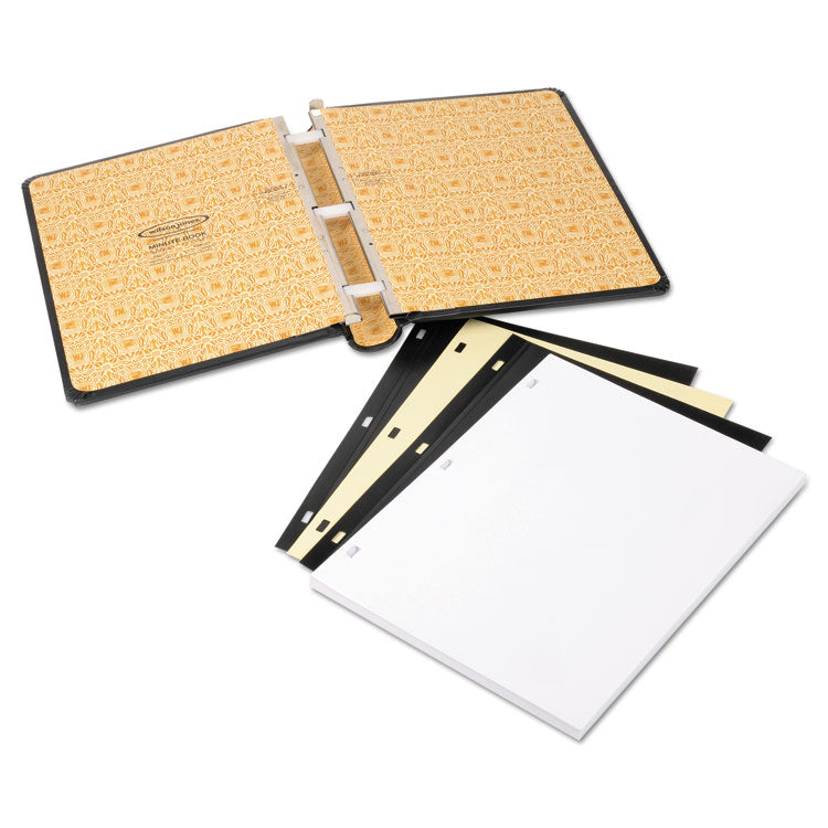Wilson Jones® Looseleaf Corporation Minute Book, 1-Subject, Unruled, Black/Gold Cover, (250) 11 x 8.5 Sheets (WLJ039511) Each
