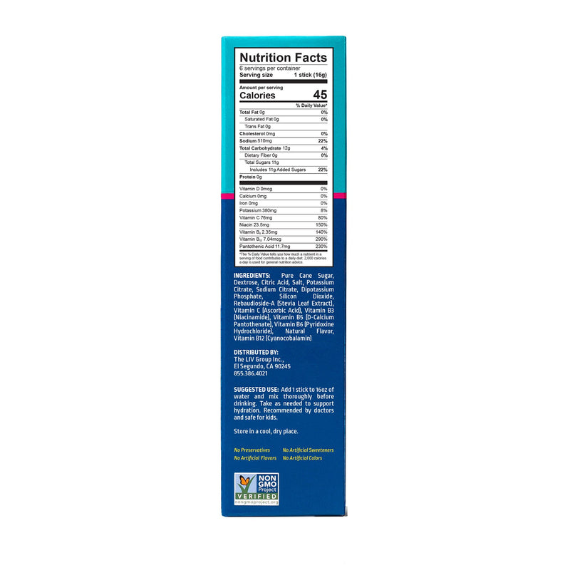 Liquid I.V.® Hydration Multiplier® Oral Electrolyte Solution Passion Fruit Flavor 0.56 oz. Electrolyte (1220420_BX) 6/BX