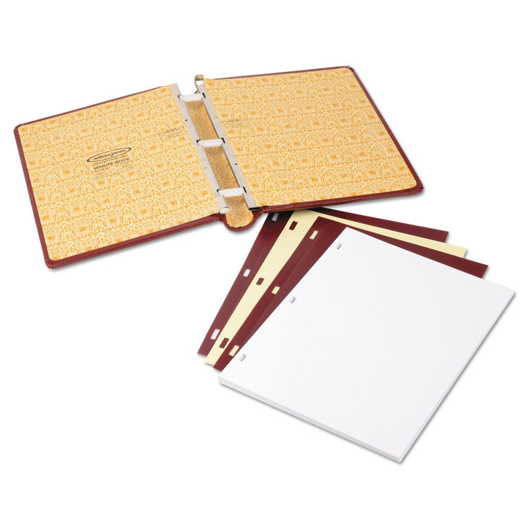 Wilson Jones® Looseleaf Corporation Minute Book, 1-Subject, Unruled, Red/Gold Cover, (250) 11 x 8.5 Sheets (WLJ039611) Each