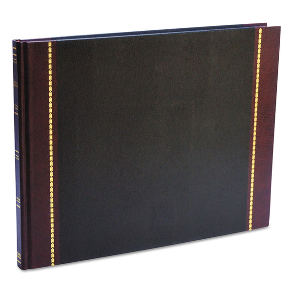 Wilson Jones® Detailed Visitor Register Book, 8 Column Format, Black Cover, 12.25 x 9.5 Sheets, 208 Sheets/Book (WLJS491) Each