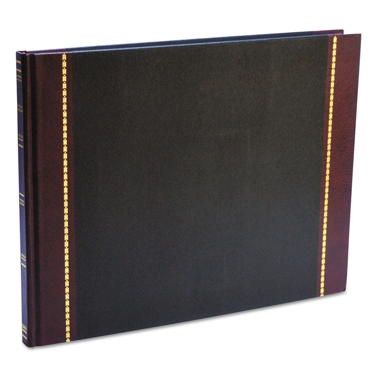 Wilson Jones® Detailed Visitor Register Book, 8 Column Format, Black Cover, 12.25 x 9.5 Sheets, 208 Sheets/Book (WLJS491) Each
