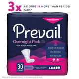Prevail® Overnight Bladder Control Pad 16 Inch Length Heavy Absorbency Polymer Core One Size Fits Most (1041815_BG) 30/BG