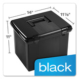 Pendaflex® Portable File Boxes, Letter Files, 13.88" x 14" x 11.13", Black (PFX41742) Each