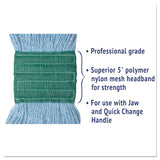 Boardwalk® Super Loop Wet Mop Head, Cotton/Synthetic Fiber, 5" Headband, Medium Size, Blue, 12/Carton (BWK502BLCT) Case of 12