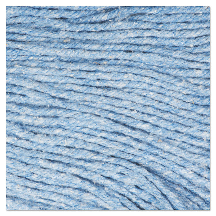 Boardwalk® Super Loop Wet Mop Head, Cotton/Synthetic Fiber, 5" Headband, Medium Size, Blue, 12/Carton (BWK502BLCT) Case of 12