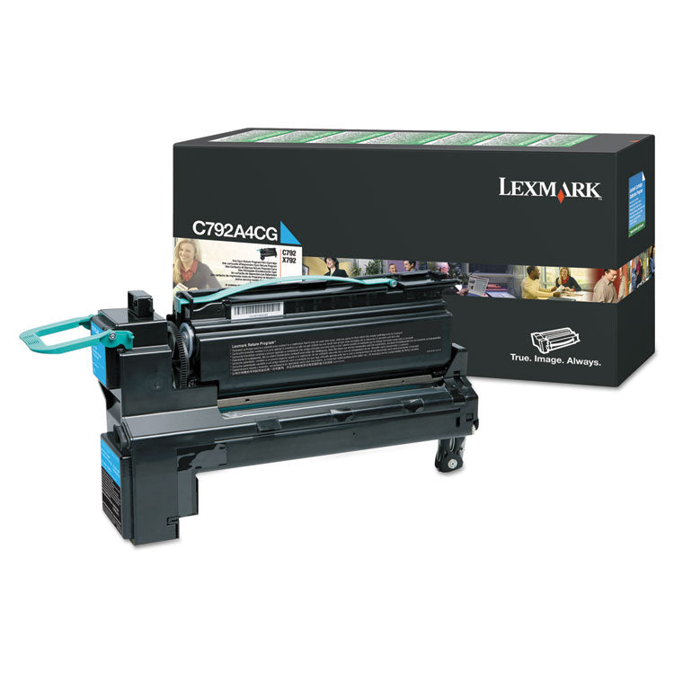 Lexmark™ C792A4CG Return Program Toner, 6,000 Page-Yield, Cyan (LEXC792A4CG)