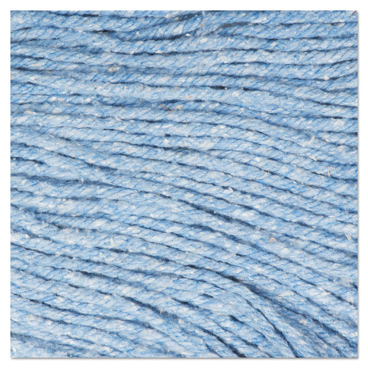 Boardwalk® Super Loop Wet Mop Head, Cotton/Synthetic Fiber, 5" Headband, Medium Size, Blue (BWK502BLEA)