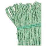 Boardwalk® Super Loop Wet Mop Head, Cotton/Synthetic Fiber, 5" Headband, Medium Size, Green (BWK502GNEA) Each