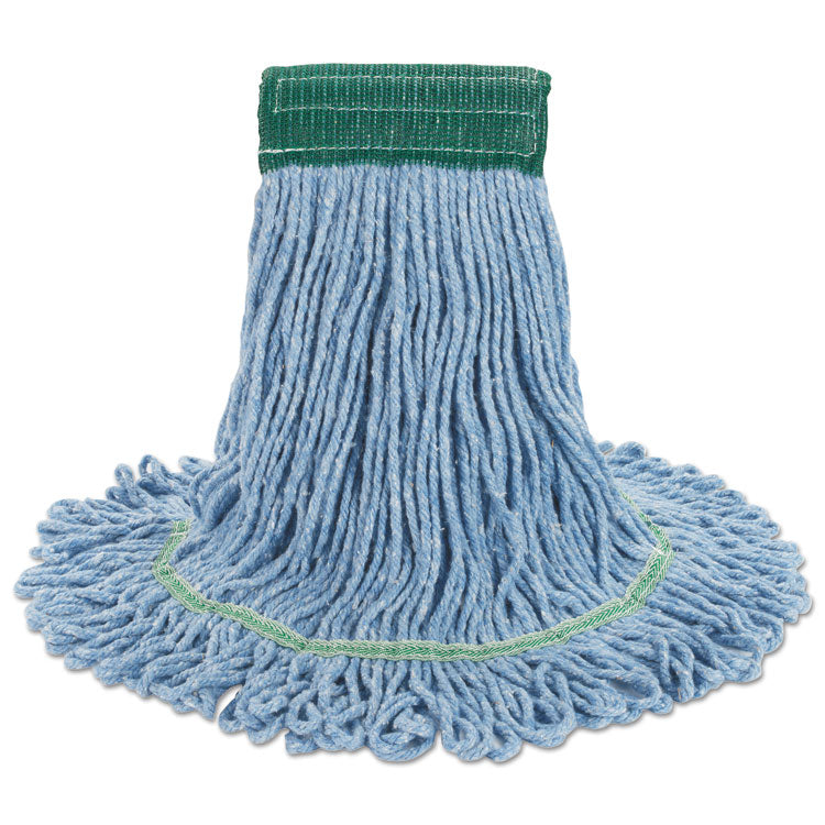 Boardwalk® Super Loop Wet Mop Head, Cotton/Synthetic Fiber, 5" Headband, Medium Size, Blue (BWK502BLEA)