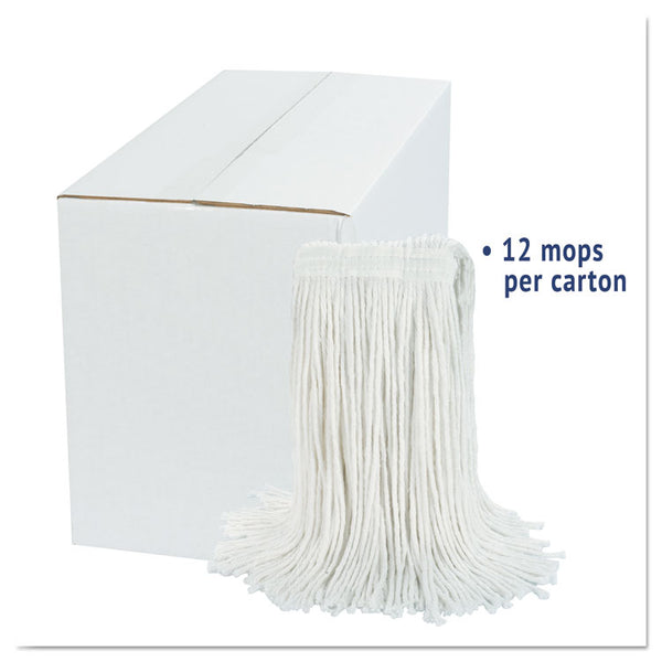 Boardwalk® Cut-End Wet Mop Head, Rayon, No. 24, White, 12/Carton (BWK2024RCT) Case of 12