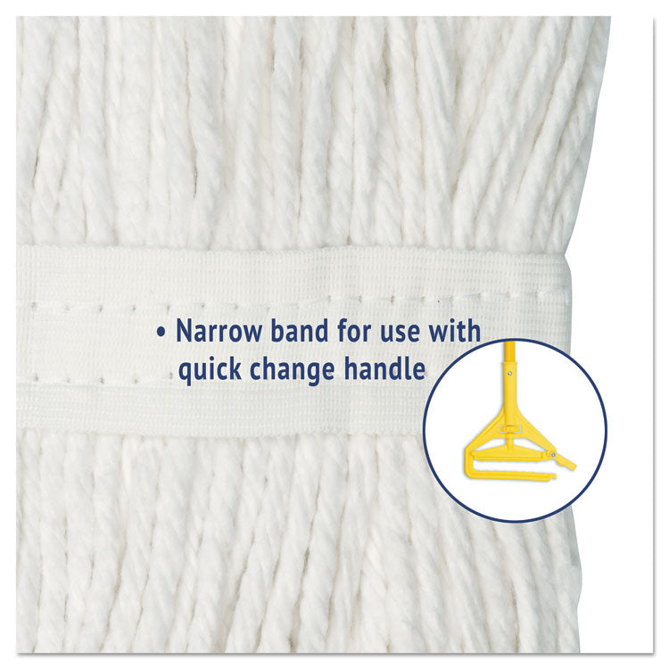 Boardwalk® Cut-End Wet Mop Head, Rayon, No. 24, White (BWK2024REA) Each