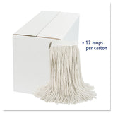 Boardwalk® Cut-End Wet Mop Head, Cotton, White, #20, 12/Carton (BWK2020CCT)