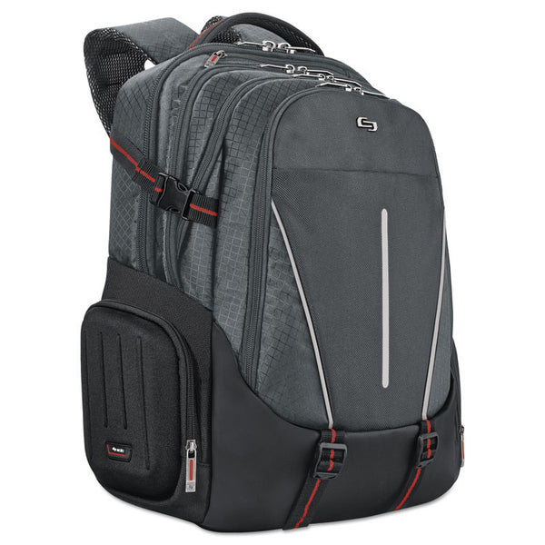 Solo Active Laptop Backpack, Fits Devices Up to 17.3", Polyester, 12.5 x 6.5 x 19, Black (USLACV7004)