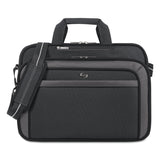 Solo Pro CheckFast Briefcase, Fits Devices Up to 17.3", Polyester, 17 x 5.5 x 13.75, Black (USLCLA3144)