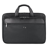 Solo Classic Smart Strap Briefcase, Fits Devices Up to 16", Ballistic Polyester, 17.5 x 5.5 x 12, Black (USLSGB3004)
